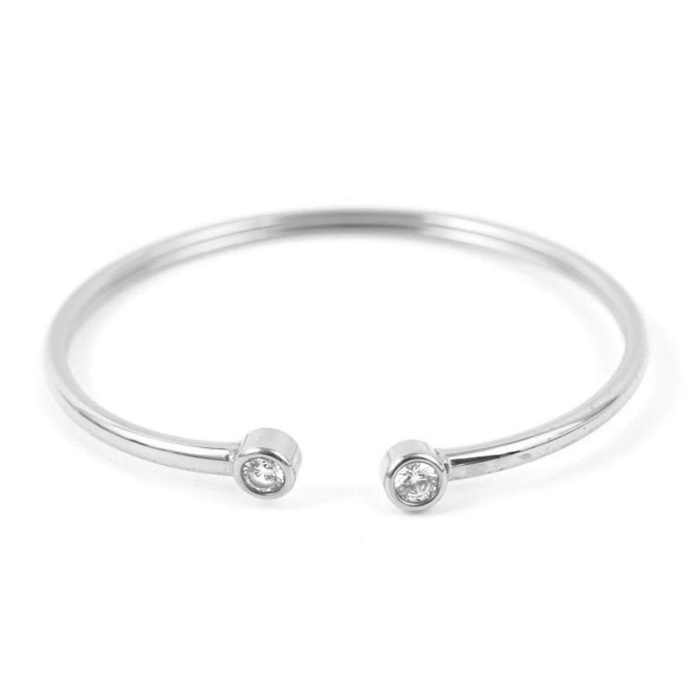 Stainless Steel Bracelet Open Cuff Bangles for Women Gold Color Simple Luxury Jewelry Gift