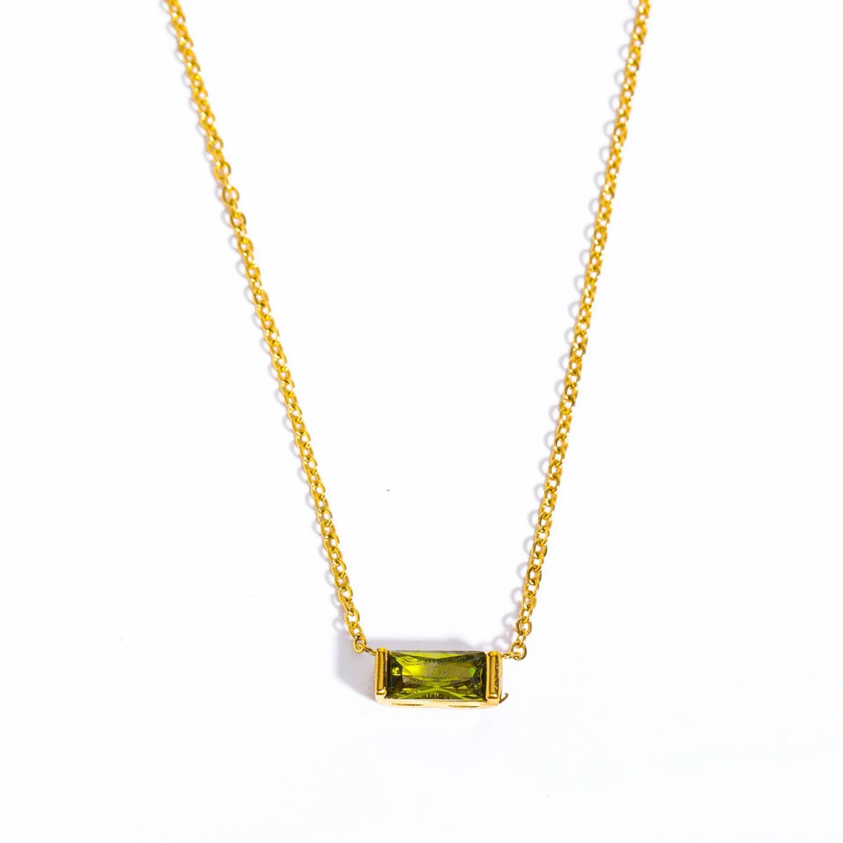 Stainless Steel December Birthstone Necklace 12 Birthstone Pendant Women's collarbone chain necklace