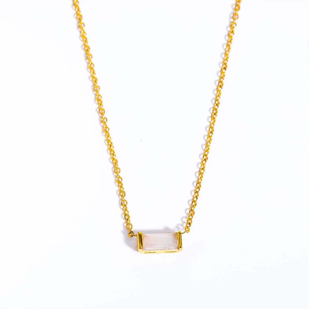 Stainless Steel December Birthstone Necklace 12 Birthstone Pendant Women's collarbone chain necklace