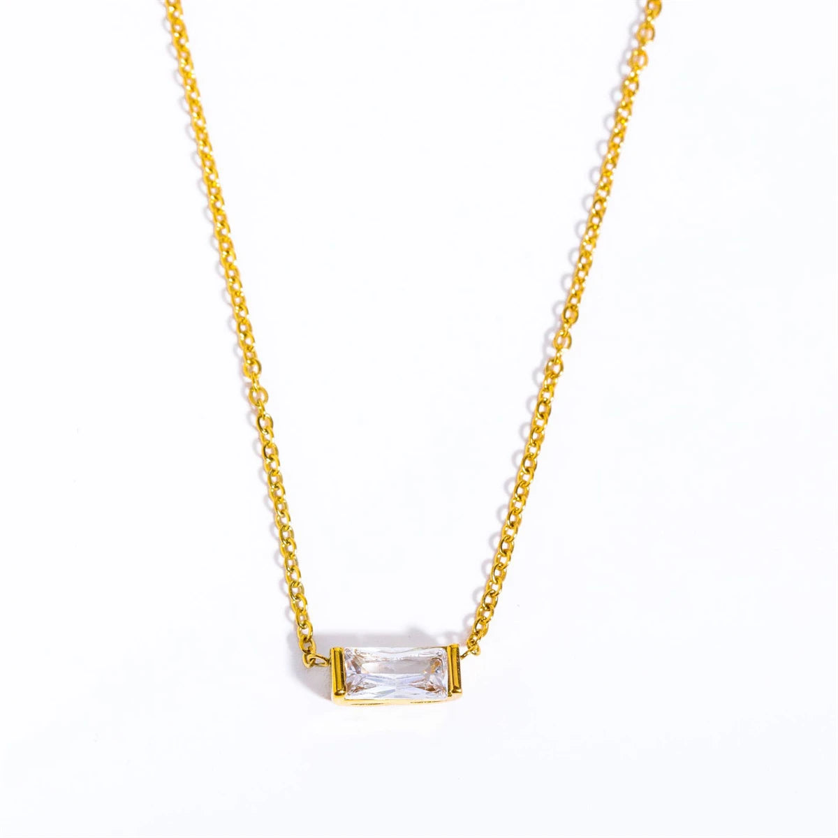 Stainless Steel December Birthstone Necklace 12 Birthstone Pendant Women's collarbone chain necklace