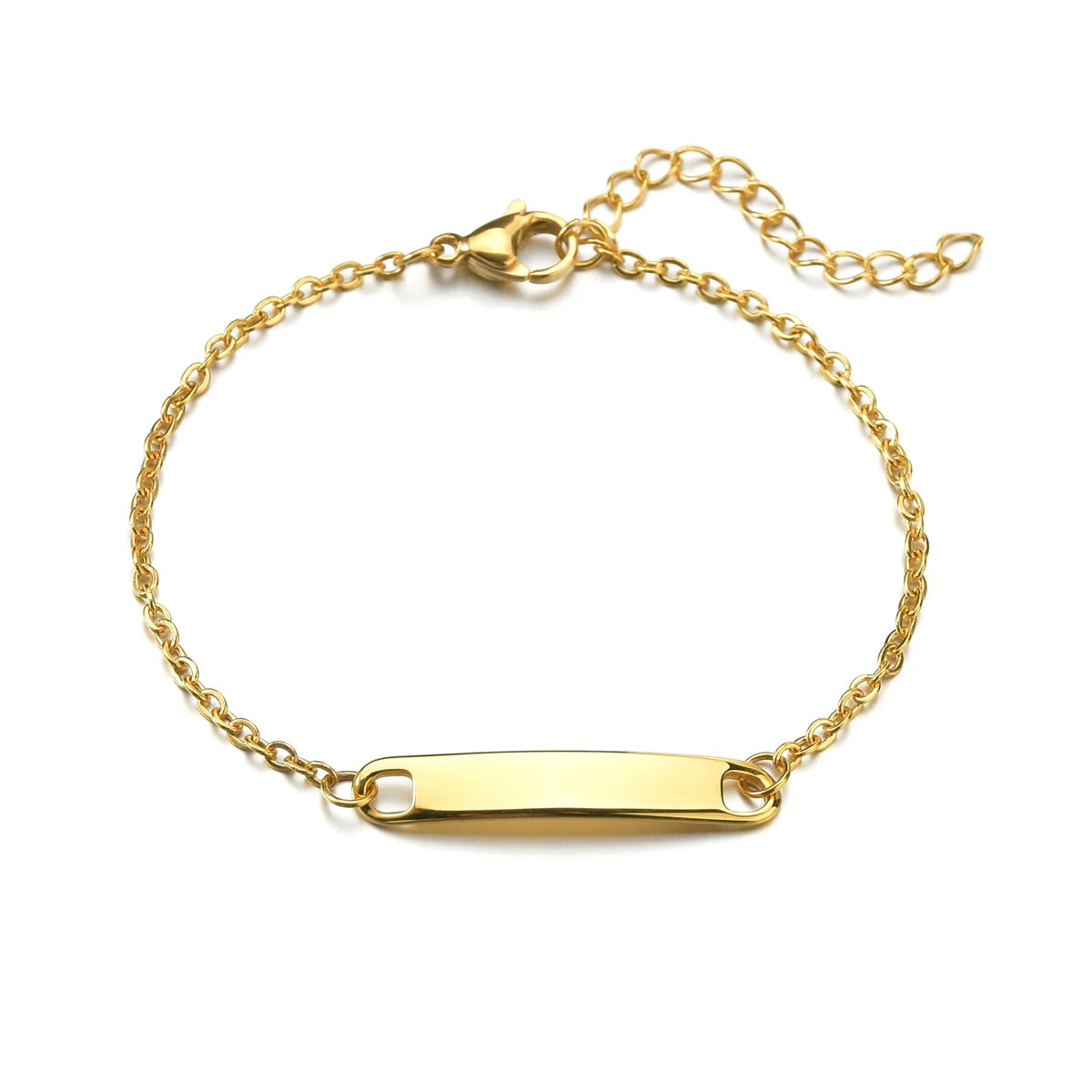 Stainless Steel Children Kids Baby Bracelets Hand Chain Blank Bar Adjustable Kid Baby Bracelet Birthday Christmas Jewelry Gift