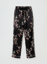 Midnight Leaf Satin Pyjama Set