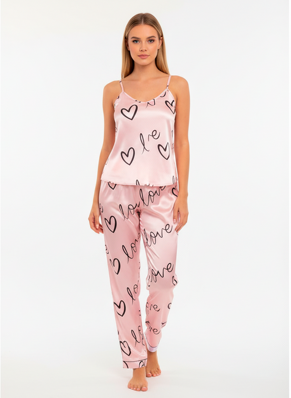 Women’s Satin Heartlight Pyjama Set
