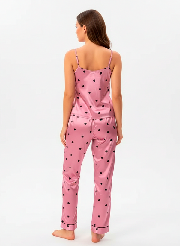 Women’s Satin Heartlight Love Pyjama Set