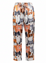 Women’s Satin Cozy Cat Pyjama Set