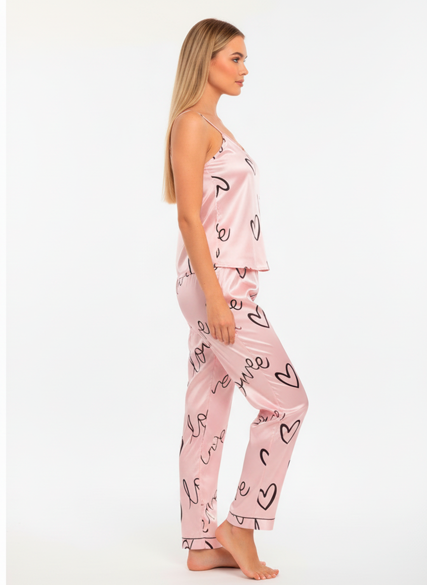 Women’s Satin Heartlight Pyjama Set