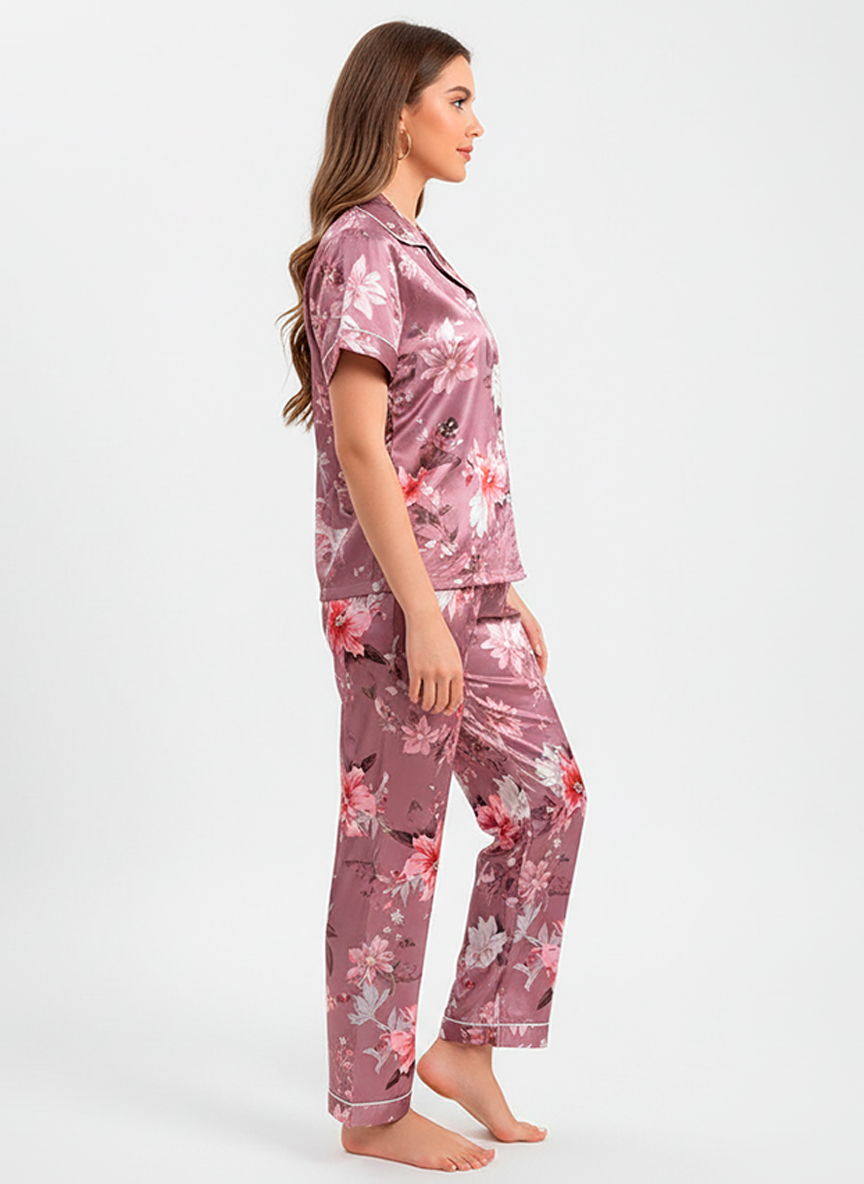 Women’s Satin Bloomline Pyjama Set