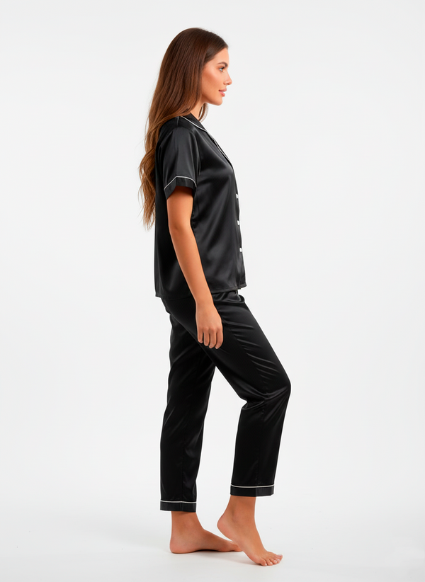 Women’s Satin Love Trousers Pyjama Set