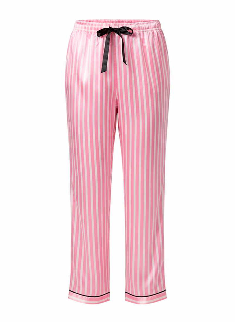 Pink Stripes Satin Set