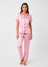 Pink Stripes Satin Set