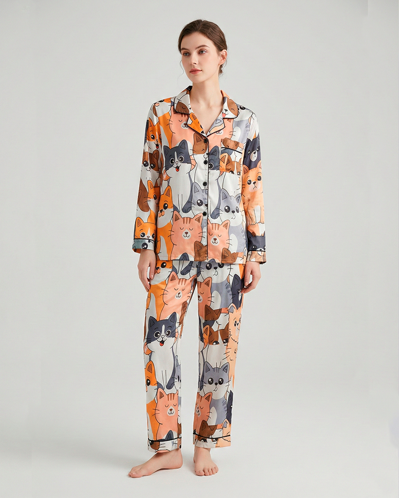 Feline Charm Silk-Touch Set