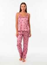 Women’s Satin Heartlight Love Pyjama Set