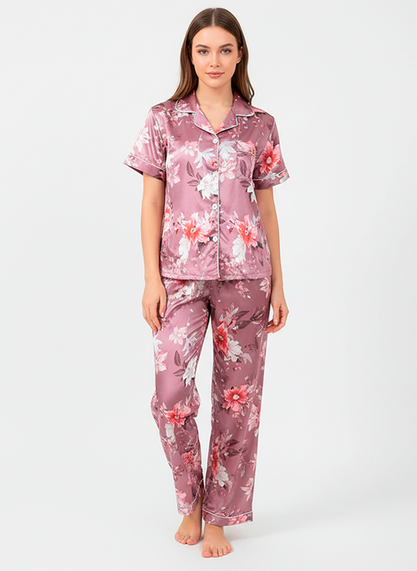 Women’s Satin Bloomline Pyjama Set