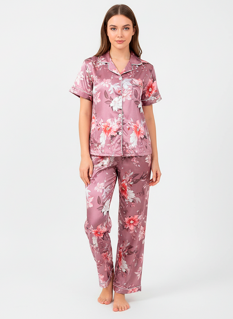Women’s Satin Bloomline Pyjama Set