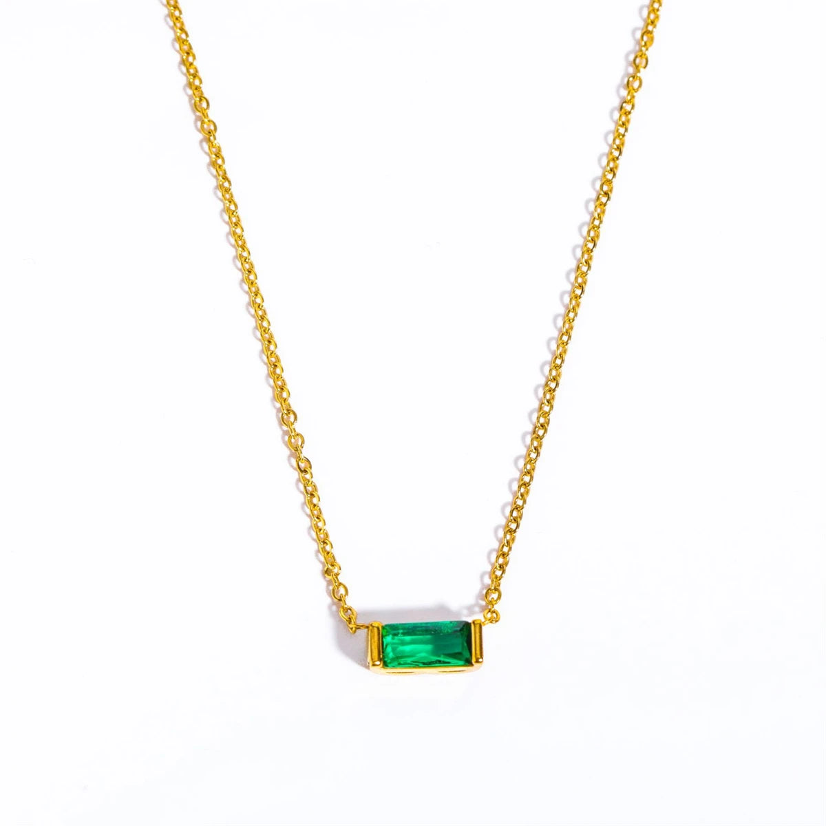 Stainless Steel December Birthstone Necklace 12 Birthstone Pendant Women's collarbone chain necklace