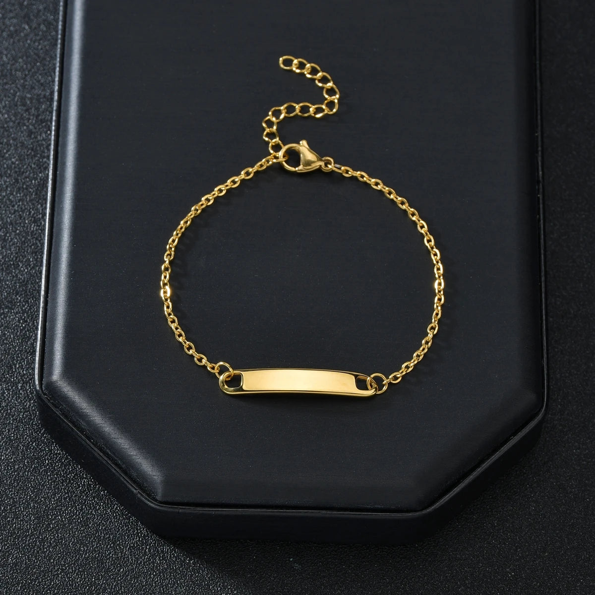 Stainless Steel Children Kids Baby Bracelets Hand Chain Blank Bar Adjustable Kid Baby Bracelet Birthday Christmas Jewelry Gift